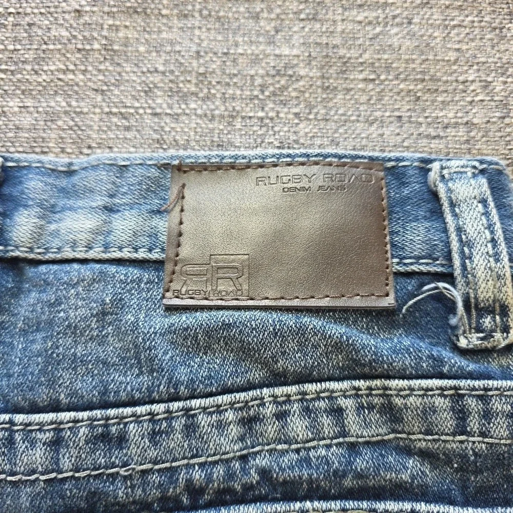 Rugby Road Jeans Girls Size 8 Blue Denim Thick Stitch